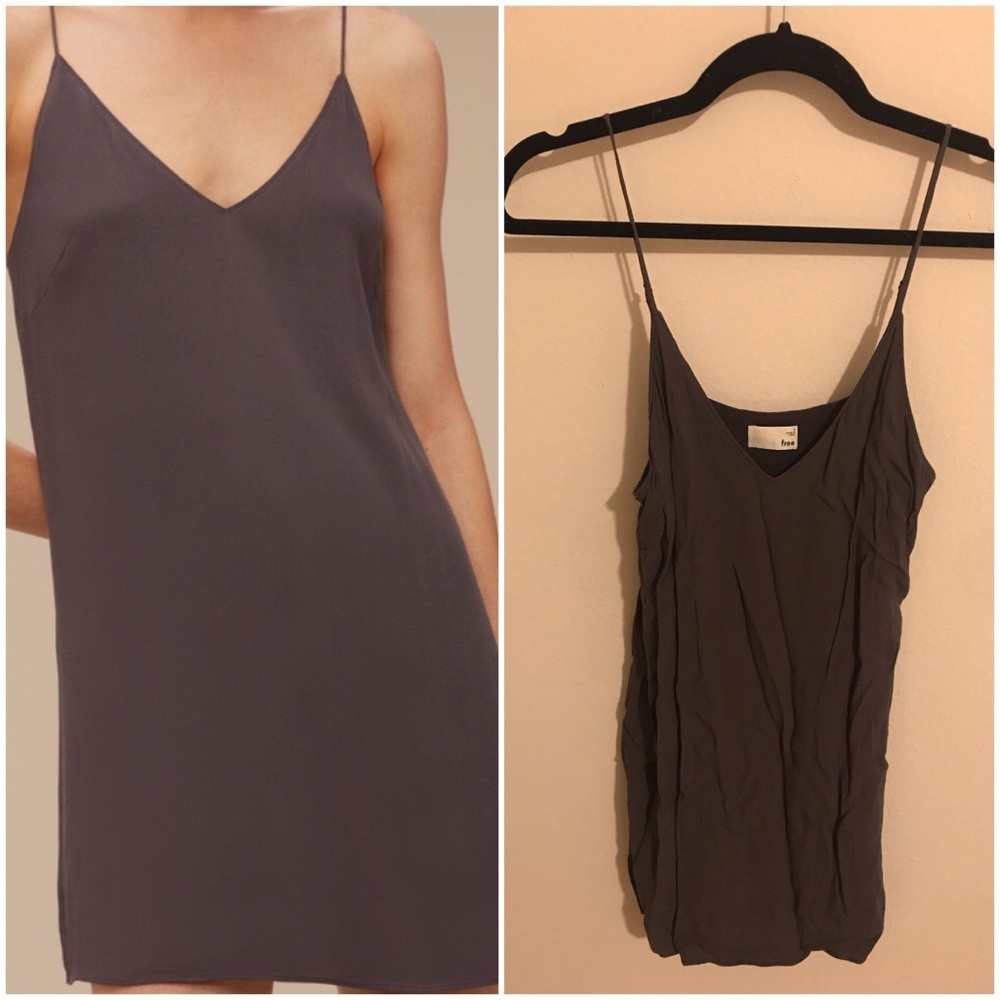 Aritzia Wilfred Free Vivenen Dress Charcoal/blue